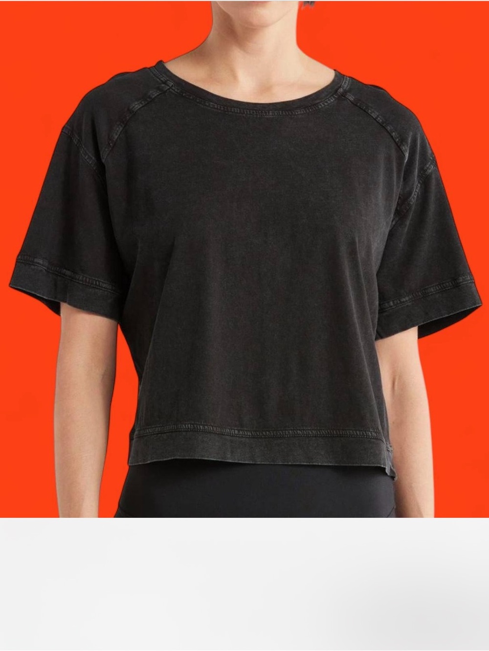 Z by Zella Black Boxy Cropped Crewneck Tee - Women - Picture 3 of 9
